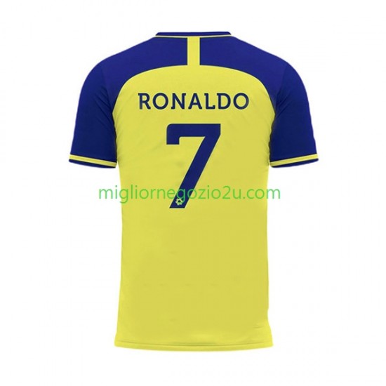 Maglia Al-Nassr Ronaldo 7 Uomo Casa Divisa 2022-2023 Manica Corta