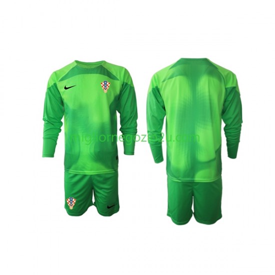 Maglia Croazia Portiere Bambino Trasferta Divisa Mondiali 2022 Manica Lunga