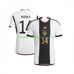 Maglia Germania Musiala 14 Uomo Casa Divisa Mondiali 2022 Manica Corta