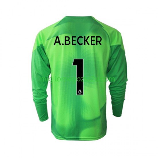 Maglia Liverpool A.Becker 1 Portiere Uomo Terza Divisa 2022-2023 Manica Lunga