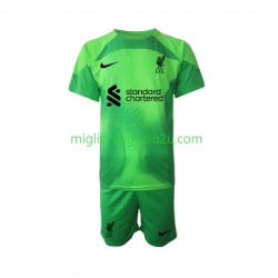 Maglia Liverpool Portiere Bambino Terza Divisa 2022-2023 Manica Corta
