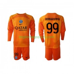 Maglia Paris Saint-Germain Donnarumma 99 Portiere Bambino Trasferta Divisa 2022-2023 Manica Lunga