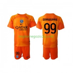 Maglia Paris Saint-Germain Donnarumma 99 Portiere Bambino Trasferta Divisa 2022-2023 Manica Corta