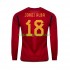 Maglia Spagna JORDI ALBA 18 Uomo Casa Divisa Mondiali 2022 Manica Lunga
