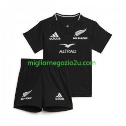 Maglia ALL BLACKS Bambino Casa Divisa Rugby 2023 Manica Corta