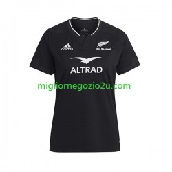 Maglia ALL BLACKS Donna Casa Divisa Rugby 2023 Manica Corta