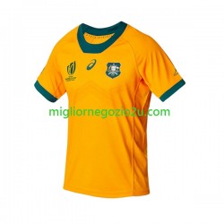 Maglia Australia Uomo Casa Divisa Rugby RWC 2023 Manica Corta