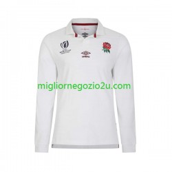 Maglia Inghilterra Uomo Casa Divisa Rugby RWC 2023 Manica Lunga
