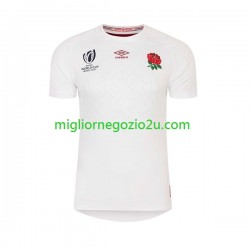 Maglia Inghilterra Uomo Casa Divisa Rugby RWC 2023 Manica Corta