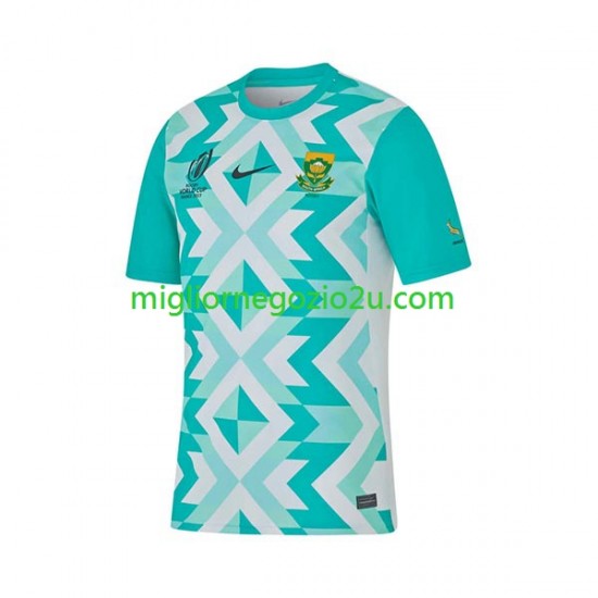 Maglia Sudafrica Uomo Trasferta Divisa Rugby RWC 2023 Manica Corta