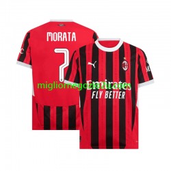 Maglia AC Milan UCL Font MORATA 7 Uomo Casa Divisa 2024-2025 Manica Corta