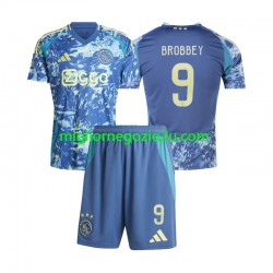 Maglia AFC Ajax Brian Brobbey 9 Bambino Trasferta Divisa 2024-2025 Manica Corta
