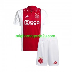 Maglia AFC Ajax Bambino Casa Divisa 2024-2025 Manica Corta