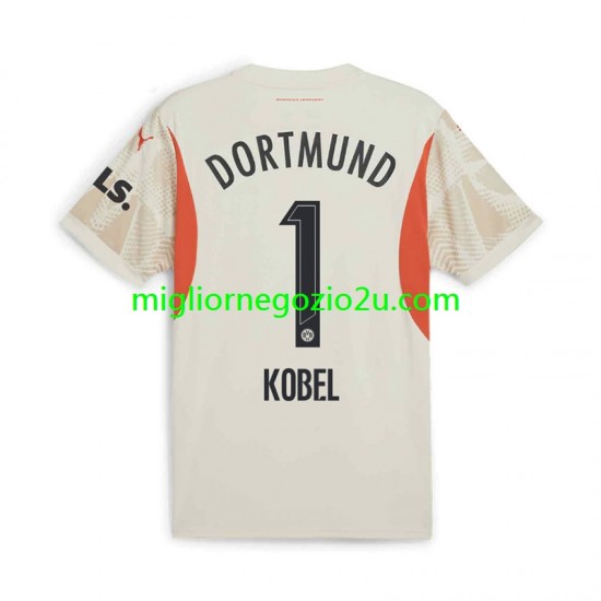 Maglia Borussia Dortmund Gregor Kobel 1 Portiere Uomo Casa Divisa 2024-2025 Manica Corta