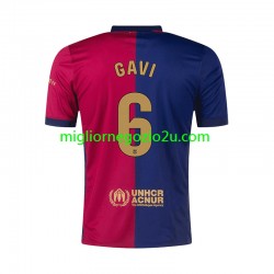 Maglia FC Barcelona GAVI 6 Uomo Casa Divisa 2024-2025 Manica Corta