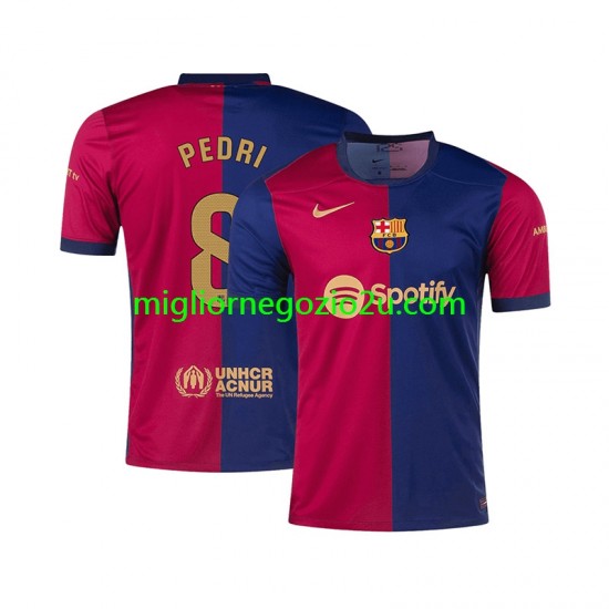Maglia FC Barcelona PEDRI 8 Uomo Casa Divisa 2024-2025 Manica Corta