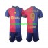 Maglia FC Barcelona UCL Font Robert Lewandowski 9 Bambino Casa Divisa 2024-2025 Manica Corta