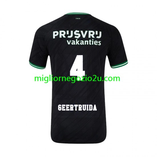 Maglia Feyenoord Rotterdam Lutsharel Geertruida 4 Uomo Trasferta Divisa 2024-2025 Manica Corta