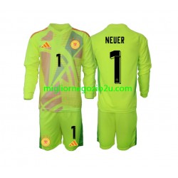 Maglia Germania Manuel Neuer 1 Portiere Bambino Trasferta Divisa Euro 2024 Manica Lunga