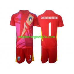 Maglia Italia Donnarumma 1 Portiere Bambino Terza Divisa Euro 2024 Manica Corta
