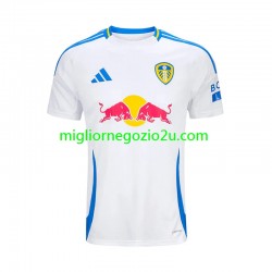 Maglia Leeds United Uomo Casa Divisa 2024-2025 Manica Corta