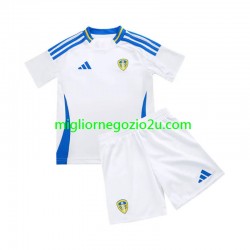 Maglia Leeds United Bambino Casa Divisa 2024-2025 Manica Corta