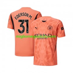 Maglia Manchester City Ederson M 31 Portiere Uomo Trasferta Divisa 2024-2025 Manica Corta