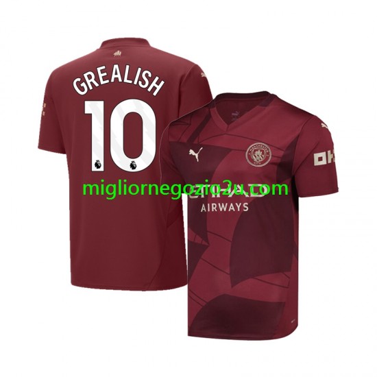 Maglia Manchester City Jack Grealish 10 Uomo Terza Divisa 2024-2025 Manica Corta