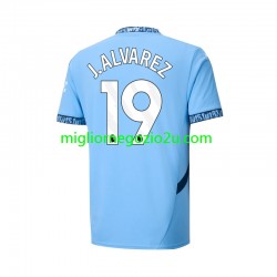 Maglia Manchester City Julian Alvarez 19 Uomo Casa Divisa 2024-2025 Manica Corta