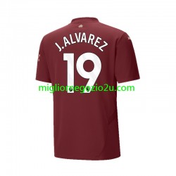 Maglia Manchester City Julian Alvarez 19 Uomo Terza Divisa 2024-2025 Manica Corta
