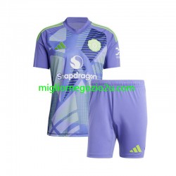 Maglia Manchester United Portiere Bambino Casa Divisa 2024-2025 Manica Corta