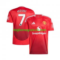 Maglia Manchester United Mason Mount 7 Uomo Casa Divisa 2024-2025 Manica Corta