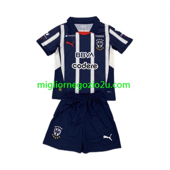 Maglia Monterrey Bambino Casa Divisa 2024-2025 Manica Corta