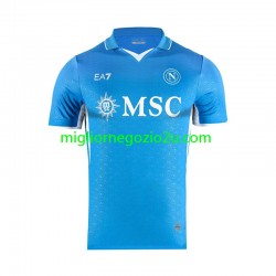 Maglia Napoli Uomo Casa Divisa 2024-2025 Manica Corta