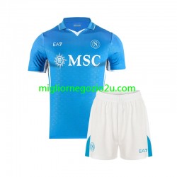 Maglia Napoli Bambino Casa Divisa 2024-2025 Manica Corta