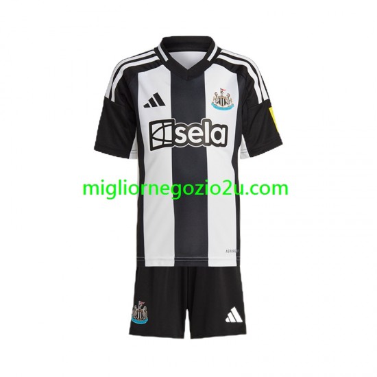 Maglia Newcastle United Bambino Casa Divisa 2024-2025 Manica Corta