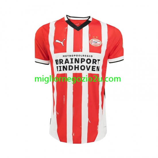 Maglia PSV Eindhoven Uomo Casa Divisa 2024-2025 Manica Corta