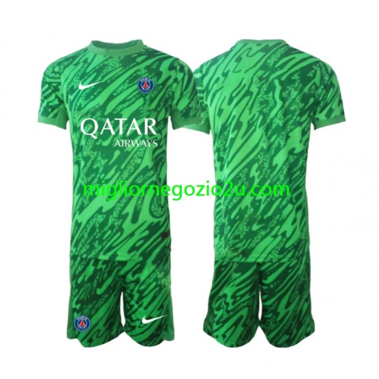 Maglia Paris Saint-Germain Portiere Bambino Trasferta Divisa 2024-2025 Manica Corta
