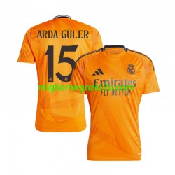 Maglia Real Madrid Arda Guler 15 Uomo Trasferta Divisa 2024-2025 Manica Corta