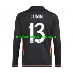 Maglia Real Madrid Andriy Lunin 13 Portiere Uomo Trasferta Divisa 2024-2025 Manica Lunga