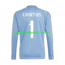 Maglia Real Madrid Thibaut Courtois 1 Portiere Uomo Casa Divisa 2024-2025 Manica Lunga