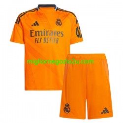 Maglia Real Madrid Bambino Trasferta Divisa 2024-2025 Manica Corta