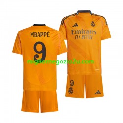 Maglia Real Madrid Kylian Mbappé 9 Bambino Trasferta Divisa 2024-2025 Manica Corta