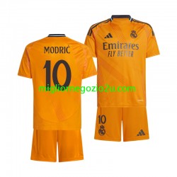 Maglia Real Madrid Luka Modrić 10 Bambino Trasferta Divisa 2024-2025 Manica Corta