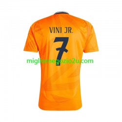 Maglia Real Madrid VINI JR 7 Uomo Trasferta Divisa 2024-2025 Manica Corta