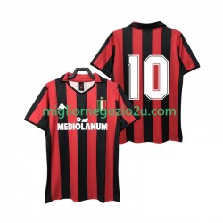 Maglia AC Milan 10 1988 1989 Retro Uomo Casa Divisa Manica Corta