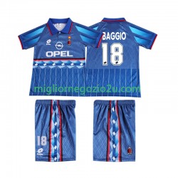 Maglia AC Milan BAGGIO 18 1995 1996 Retro Bambino Trasferta Divisa Manica Corta