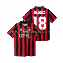 Maglia AC Milan BAGGIO 18 1996 1997 Retro Uomo Casa Divisa Manica Corta