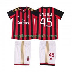 Maglia AC Milan BALOTELL 45 2013 2014 Retro Bambino Casa Divisa Manica Corta