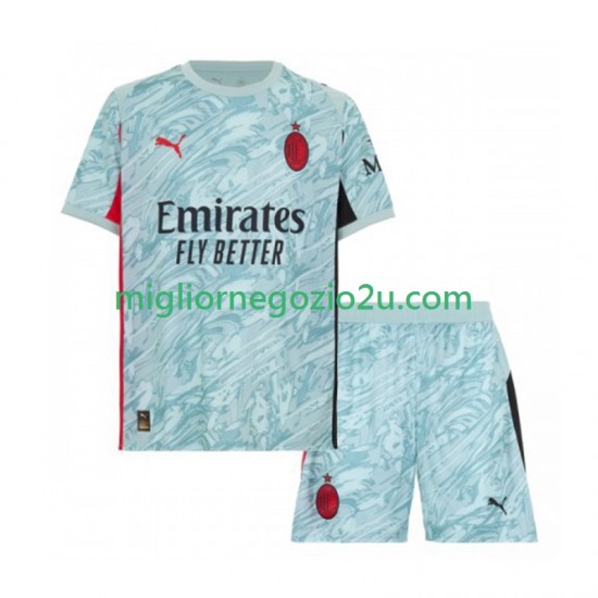 Maglia AC Milan Portiere Bambino Casa Divisa 2025-2026 Manica Corta
